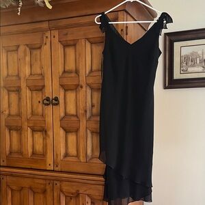 Evan Picone Black Asymmetrical Dress